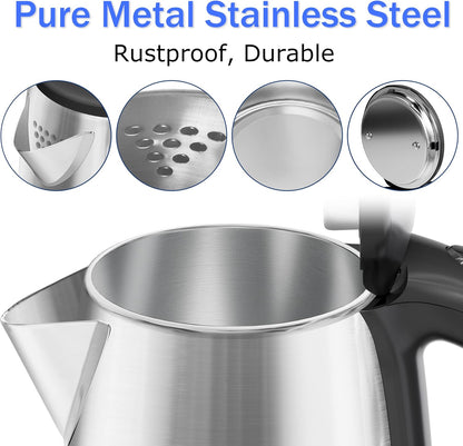 Stariver 2.5L Large Electric Kettle, BPA-Free Stainless Steel Water Kettle | Fast Boil Electric Tea Kettle, Auto Shut-Off & Boil-Dry Protection, 10-12 Cups, Large Capacity for Family Use