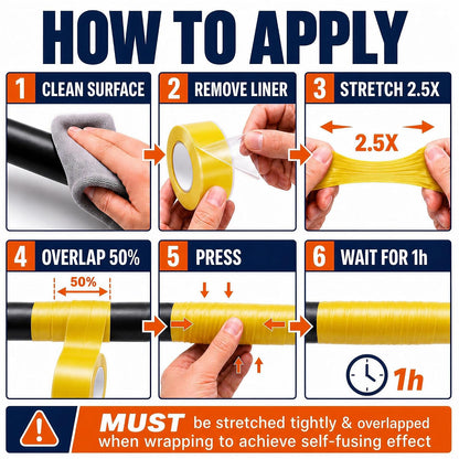 Self Fusing Silicone Tape 2 Rolls Flex Seal Tape 1 Inch x 10 Feet | Waterproof Hose Repair Tape, Silicone Rubber for Plumbing, Pipe Leak Seal, Rescue Tape, Outdoor Coax And Tool Fixation