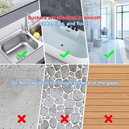 Drain Hair Catcher 2 Packs, Shower/Bathtub Drain Cover, Silicone Hair Catcher for Shower, Square Drain Stopper for Tub,Kitchen,Bathroom Gray/White