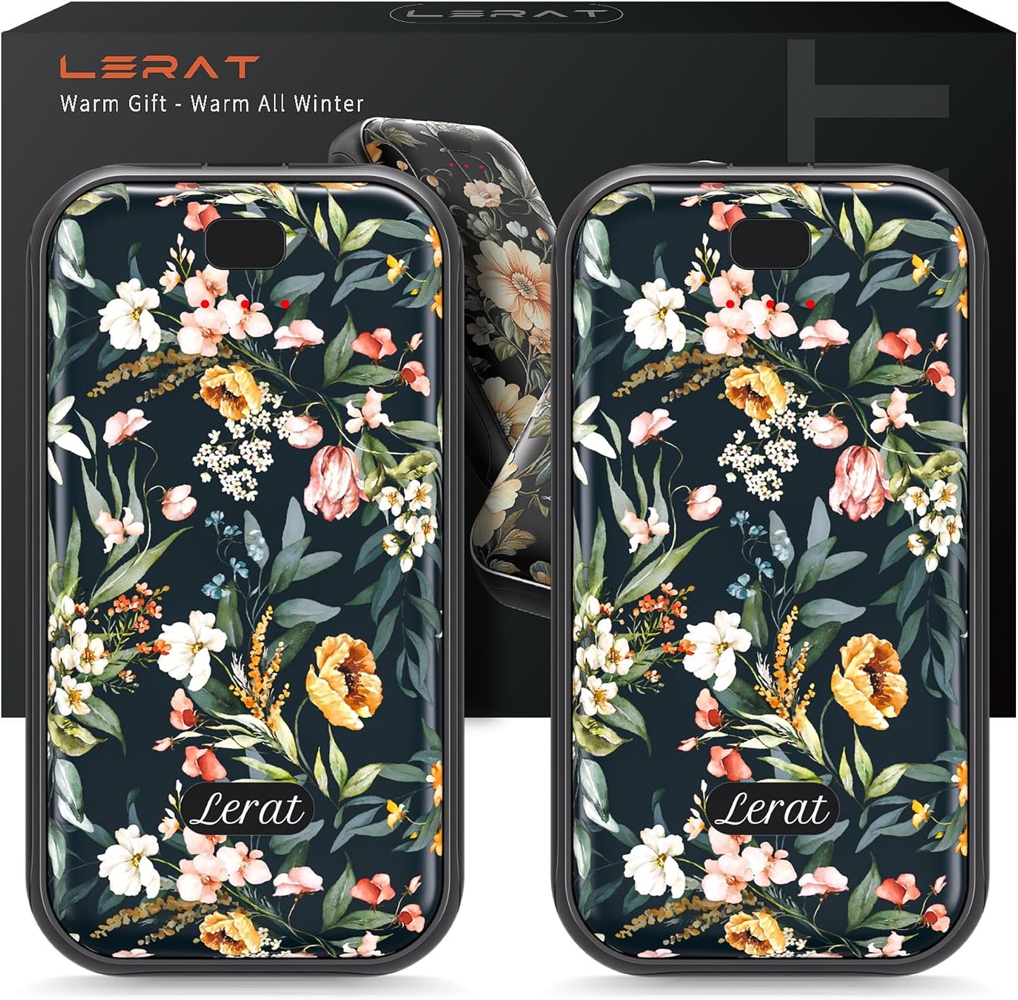LERAT Hand Warmers Rechargeable,2 Pack Electric Hand Warmers,3-Second Fast Heating,3 Heat Settings,Portable & Lightweight Gifts for Women Men,Outdoor,Camping,Hiking,Skiing,Hunting,Travel