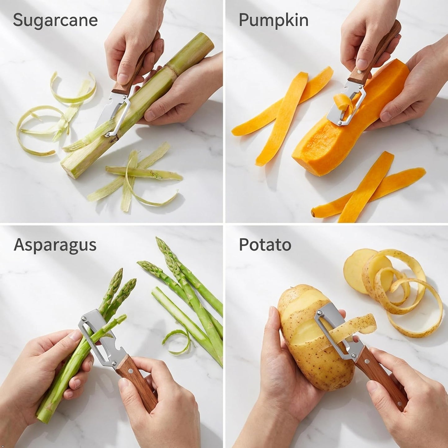Potato Peelers for Kitchen, 2 Pcs, Just Like Mom's old steel Peeler | for Swivel,Metal,Original,Vegetable,Carrot,left and right handed