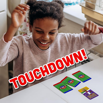 Fourth Down Football Card Game for Kids & Families | Fast-Paced Sports Game for Kids 8-12 | Birthday Gift for Boys, Travel Game | Illustrated Football Cards