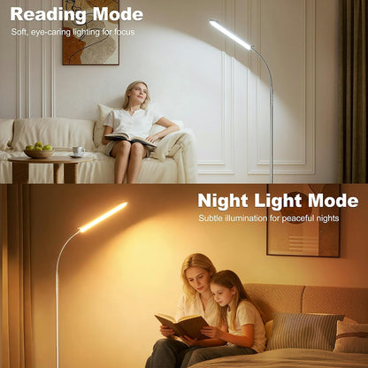 Yikuneng Dimmable LED Floor Lamp, Super Bright Reading Lamps Floor Standing lamp with Remote & Touch Control, Stepless Dimming & 2700K-6500K Color Temperature, for Living Room Bedroom Office, Black