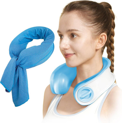 samply Reusable Ice Packs for Neck, Neck Ice Pack Wrap, Dove Gray