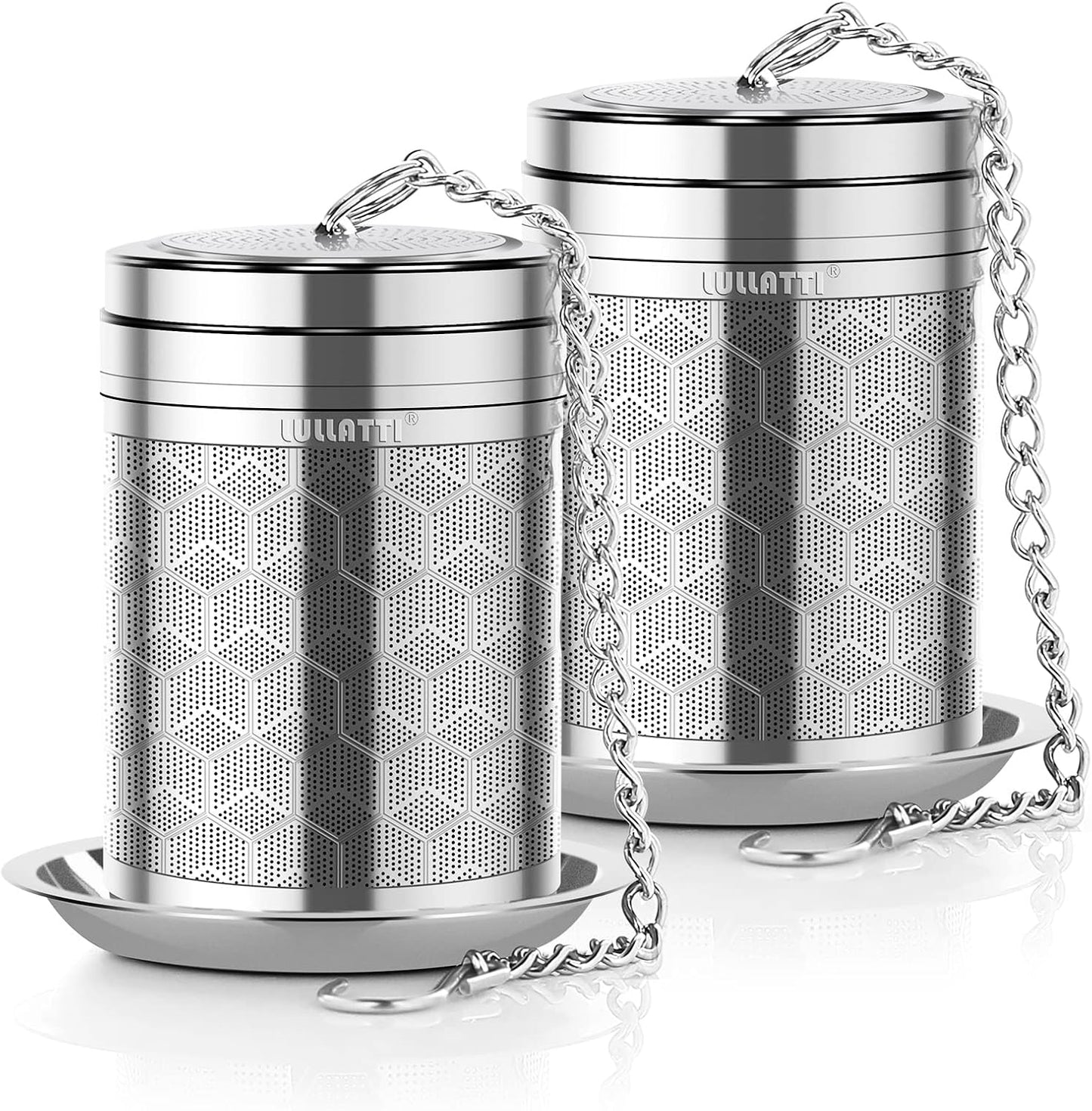 2 Pack 304 Steel Fine Mesh Tea Infusers for Loose Leaf Tea | Versatile for tea, spices & seasonings, fine mesh traps sediment, dishwasher-safe