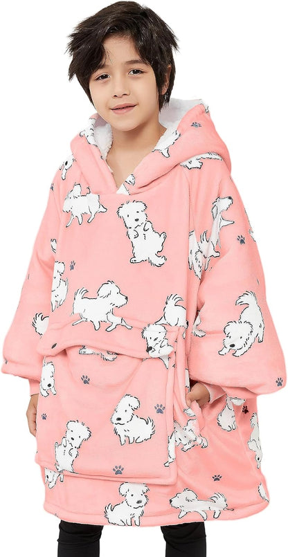 Wearable Blanket Hoodie for Adults With Pocket Strawberry Hoodie | Sherpa, Fuzzy Blanket Hoodie, Oversized Sweatshirt Blanket, Kangaroo Pouch, Cute Birthday Gifts for Sister, Cute Stuff