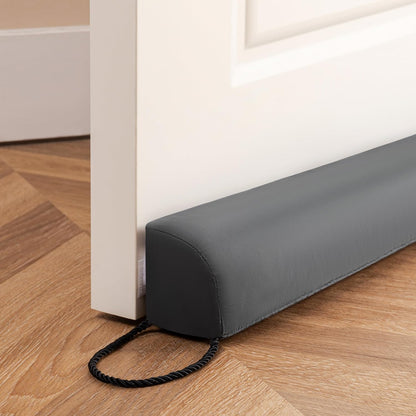Resistant Door Draft Stopper, Removable Washable Cover, 36", Black | Weighted Gap Filler, Blocks Hot and Cold Air, All-Season Seal