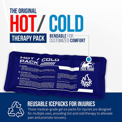 Flexible Ice Pack for Pain Relief - Reusable Gel Pack for Knee, Shoulder, Ankle, Back, and More - Bendable for Customized Comfort