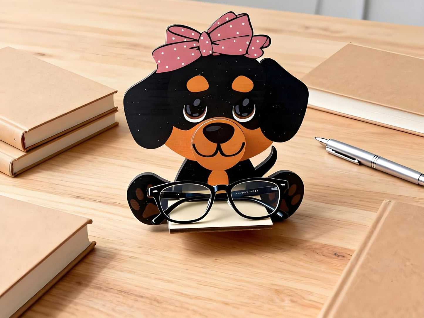 Poodle Eyeglass Holder Cute Dog Stand Eyewear Organizer, Securely Hold Eyeglasses for Office Bedside Nightstand Desk Home Decor Gifts