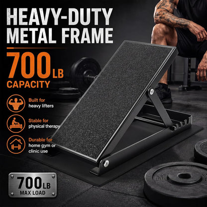 2 Pack Adjustable Slant Board for Calf Stretching, Steel Calf Stretch Board 20°-40° Non-Slip Squat Wedge with Handle for Exercise Rehab Leg Stretch and Plantar Fasciitis Relief