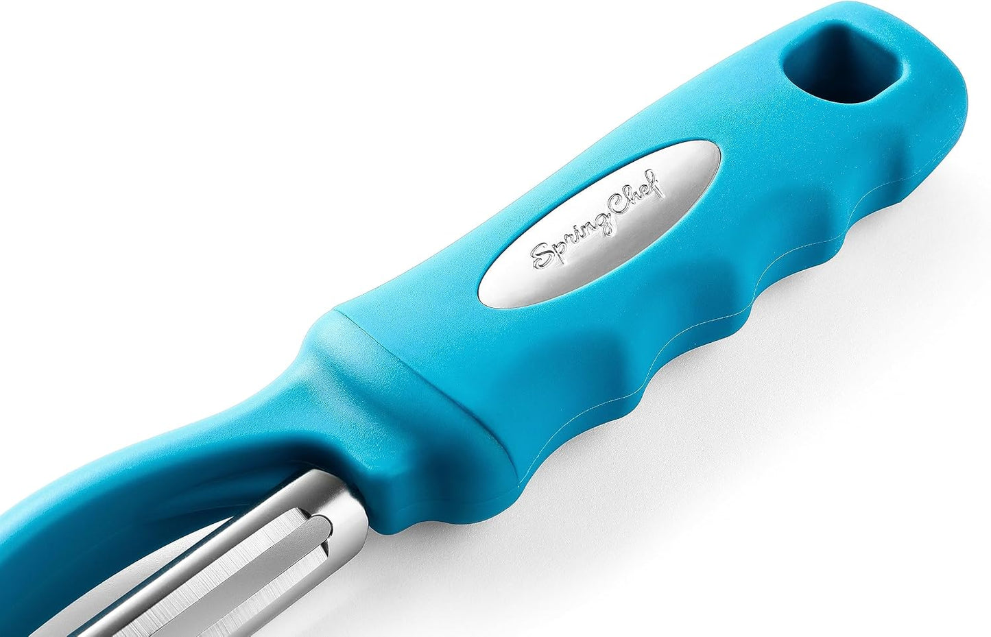 Spring Chef Swivel Potato Peeler for Kitchen w/ Soft Grip Handle, Mango | Premium Vegetable Peeler w/ Sharp Stainless Steel Blades, Multifunctional Food Peeler for Apple, Carrot, Cucumber, Fruit