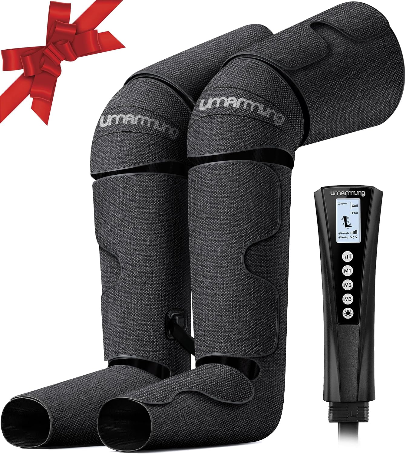 UMARMUNG Air Compression Leg Massager with Heat, Gifts for Men, Dad, Husband, Women, Mom, Wife, Her, Presents for Christmas, Mothers Day, Birthday, Valentine's Day, Works for Foot, Calf, Knee, Thighs