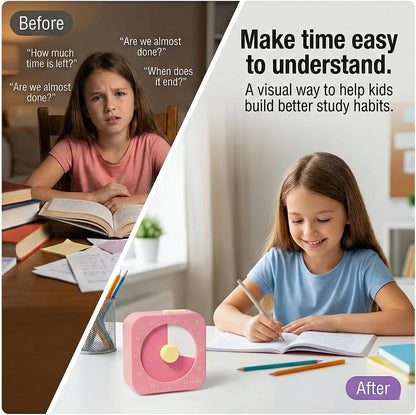 60 Minute Visual Timer for Kids - Premium Countdown Timer with Magnetic Back & Pause Function, Silent Operation for Classroom Teaching Home, Time Management Tool(Batteries Included) (Green)