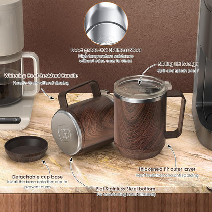 Felibeaco Coffee Mug Warmer & Mug Set for Desk, Smart Coffee Cup Warmer with 16oz Heated Mug, Cup Heater with Auto Shut Off for Office/Home, Coffee Gifts for Women/Men/Dad on Father‘s Day, Red