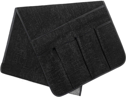 Couch Sofa Armrest Organiser Arm Chair Caddy Bedside Storage Pocket with 8 Pockets TV Remote Holder Bed Storage Pocket Bag for Cellphone Tablet Notepad Book Magazines DVD Glasses