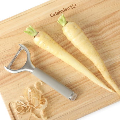 Calphalon Edge Stainless Steel Y Vegetable Peeler w/Thermoplastic Rubber Handle - Navy Blue
