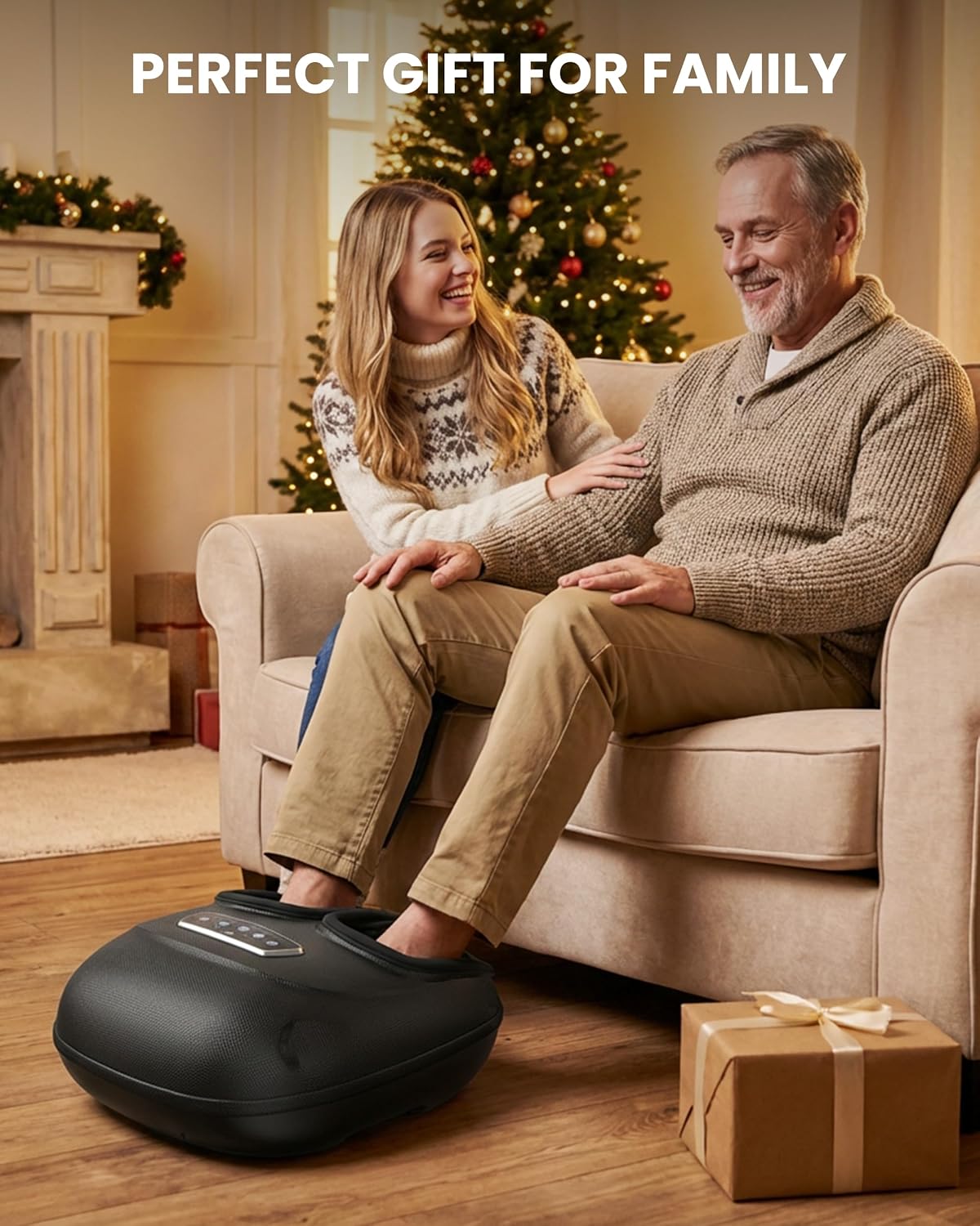 CILI Shiatsu Foot Massager with Heat and Compression, Kneading, Rolling,Electric Feet Massager for Plantar Fasciitis, Neuropathy, Feet Heater, Foot Warmer for Women, Size Up to 14"