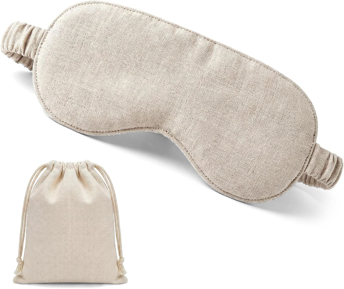 2 Set Pure Linen Sleep Mask Organic Cotton Eye Cover Gift,Linen