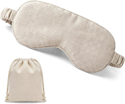 2 Set Pure Linen Sleep Mask Organic Cotton Eye Cover Gift,Linen