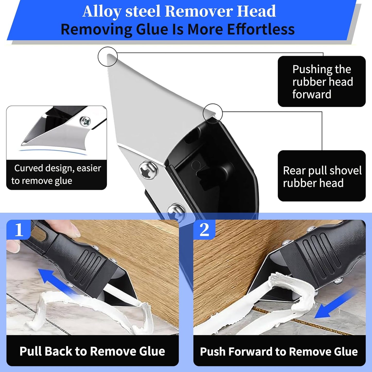 Caulking Tool Kit with Caulk Remover & Putty Knife Scraper | Multifunctional Caulking Tool Set with Caulk Remover, Professional Putty Knife Scraper for Smooth, Clean Sealant Joint