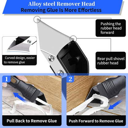 Caulking Tool Kit with Caulk Remover & Putty Knife Scraper | Multifunctional Caulking Tool Set with Caulk Remover, Professional Putty Knife Scraper for Smooth, Clean Sealant Joint