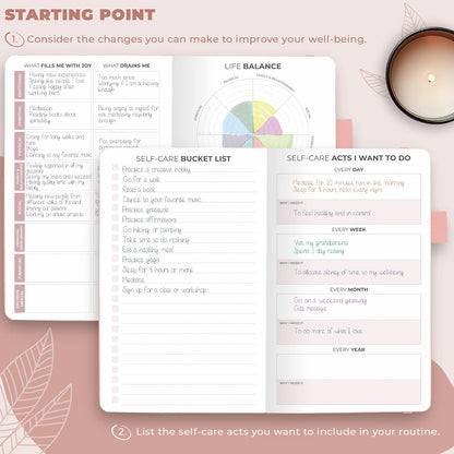 Clever Fox Self-Care Journal for Women, Daily Planner 5.8x8.3 Aquamarine | 3-month mental health journal, habit tracker, wellness journaling supplies for women & teen girls, gratitude & mood log