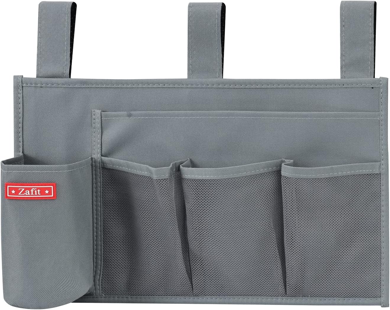 Zafit Hanging Bedside Caddy, Bedside Storage Organizer for Magazine, Phone, Remote control (Classic4 Pockets-Black)