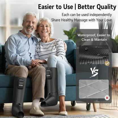 FIT KING Cordless Leg Compression Massager, Foot and Calf Massage Boot