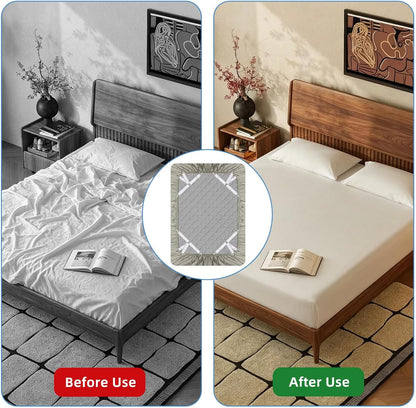 4PCS Adjustable Bed Sheet Holders, Elastic Mattress Sheet Fasteners Holder with Metal Clips for Hold Sheet, Mattress, Sofa, Couch, Table Cloth, (White)