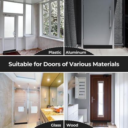 Ohuhu Door Draft Stopper, 1" Wide Adhesive Weather Stripping Seal, 39" | self-adhesive silicone, for interior exterior doors, 3-layer soundproof, save energy, blocks drafts, noise, light, dust, bugs