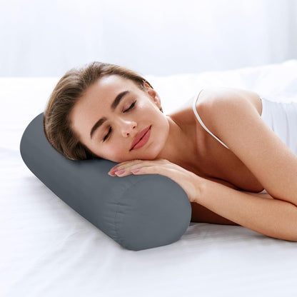 Utopia Bedding Bolster Pillow Inserts, 6x16 Neck roll Pillow, 2 Pack, White | Cylinder pillow, Round design, cervical & knee support pillow for sleeping, Massage relaxing and recovery, Set of 2, White
