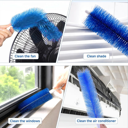 Fan Cleaning Brush, CN1ST 2PCS Brush Reusable Removes Dirt from Fans, Air Conditioning, Home, Car Vents Curtain