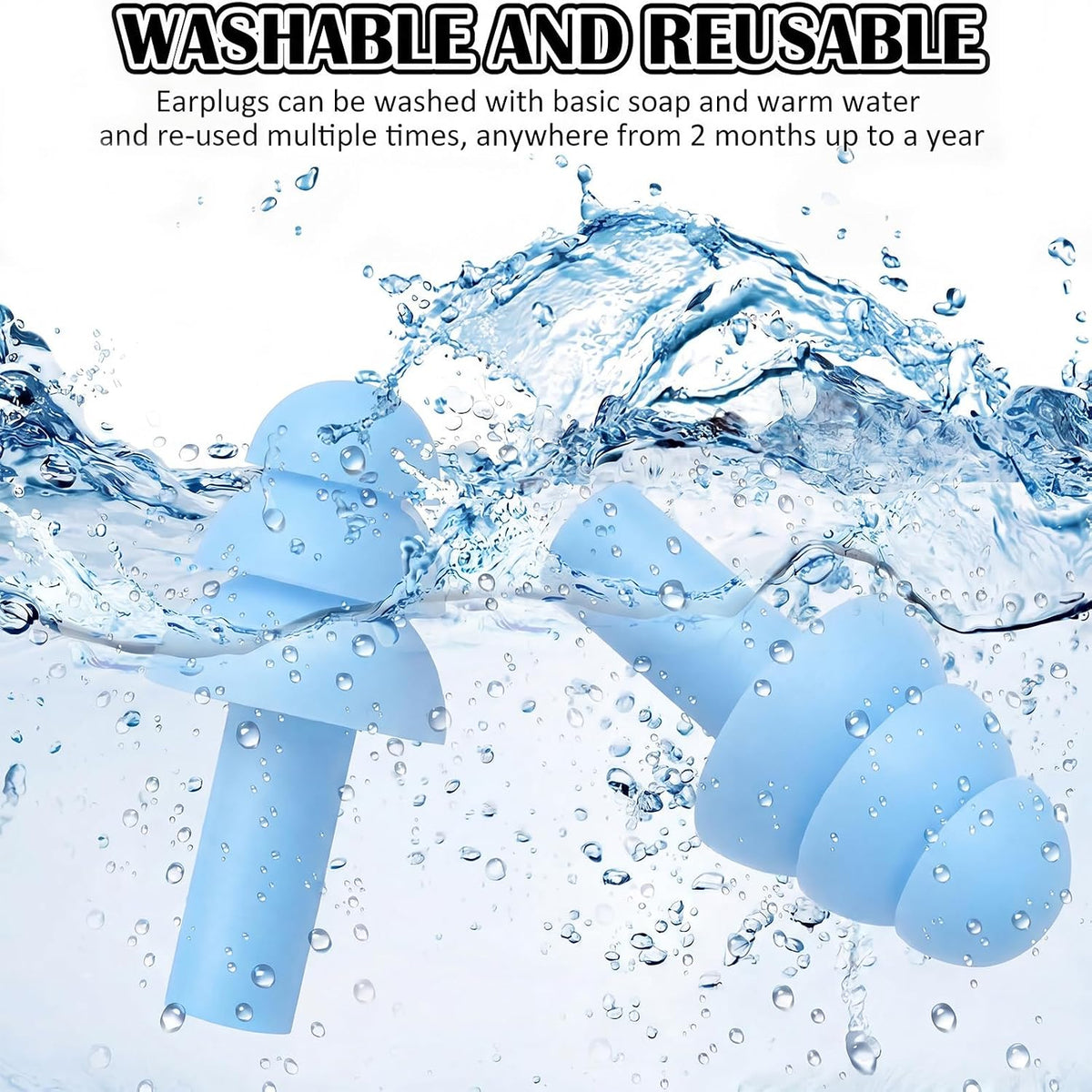 24 Pairs Black Ear Plugs Bulk NRR 29dB Reusable Silicone Ear Plugs with Plastic Cases Soft Foam Plug for Sleeping Noise Cancelling Concerts Shooting Swimming Noise Reduction