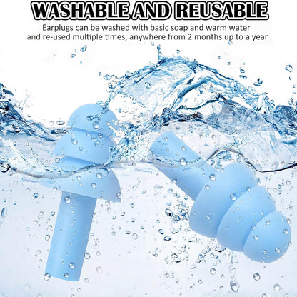 24 Pairs Black Ear Plugs Bulk NRR 29dB Reusable Silicone Ear Plugs with Plastic Cases Soft Foam Plug for Sleeping Noise Cancelling Concerts Shooting Swimming Noise Reduction