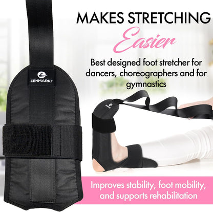 Foot and Calf Stretcher Strap for Physical Therapy and Flexibility | Supports Foot and Calf Stretching for Yoga, Gymnastics and Recovery, Ideal for Plantar Fasciitis Relief