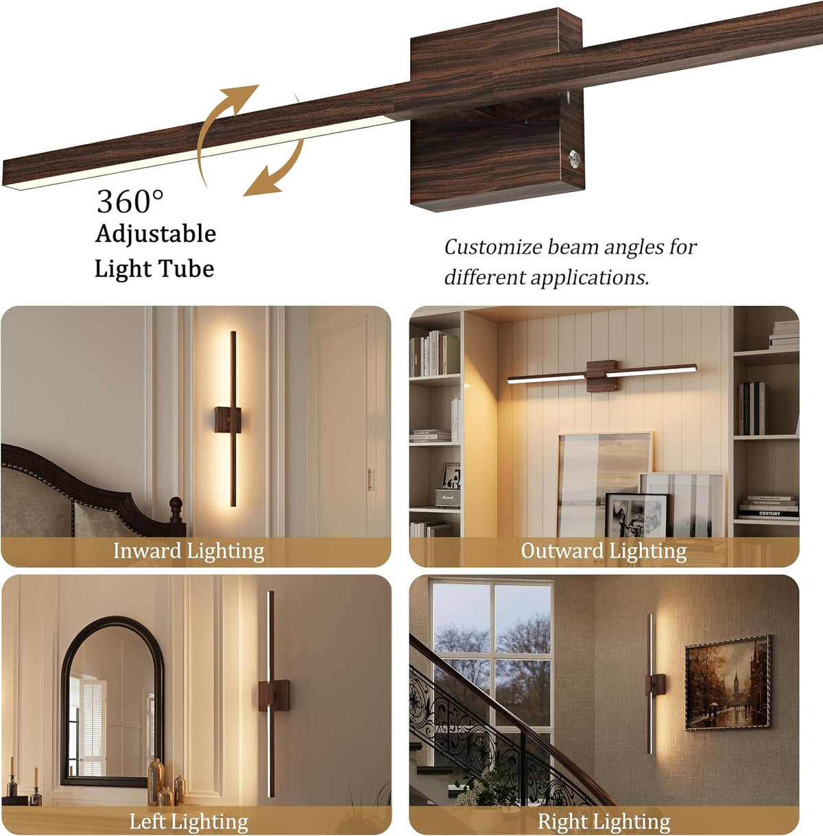 Rayogale Black Battery Operated Wall Sconce with Remote Control 8000mAh