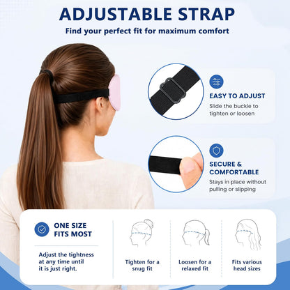 2 Pack Cooling Eye Mask for Puffy Eyes, Migraine Relief, Black & Black