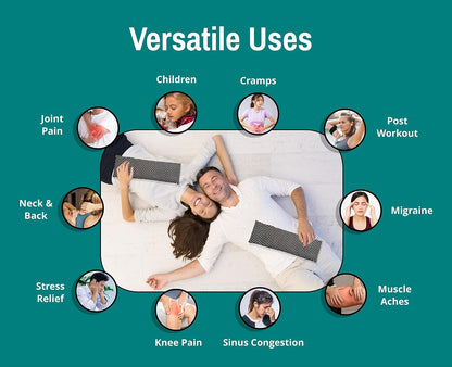 Microwavable Corn Filled Heating Pad and Cold Pack/Washable 100% Cotton Cover (Cross Hatch - Mint, 7.5in W x 11in L)