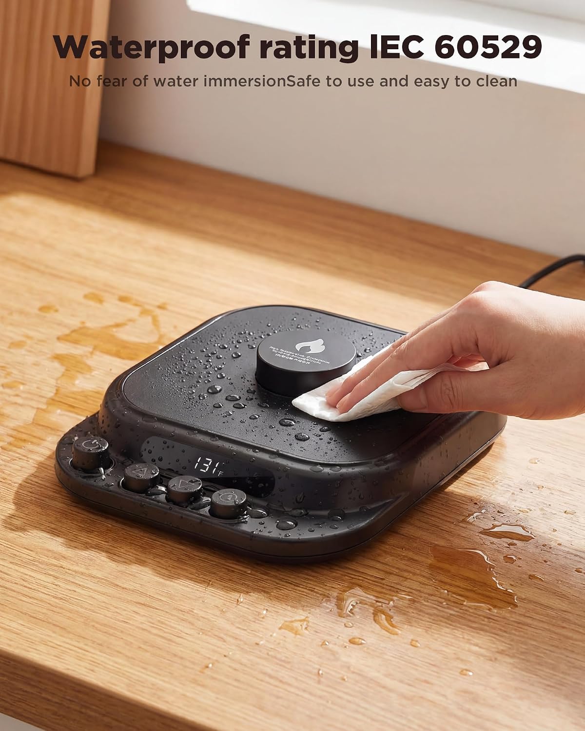 Coffee Mug Warmer for Desk with 7 Temperature Settings, 1–12 Hour Timer, Gravity Sensor and Auto Shutoff, Cup and Candle Warmer for Coffee, Tea and Milk, Black