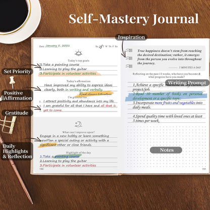 Self Care Guided Journal for Women，Gratitude Journal & ADHD Planner A5Beige | ADHD Planner, Mental Health & Anxiety Guided Journal for Women, Better Everyday