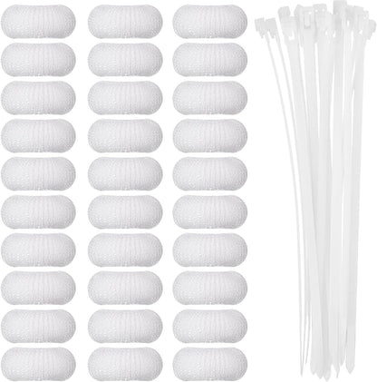 Sumind 30 Pack Nylon Lint Trap Washing Machine Fabric Mesh | Washer Lint Catcher, 30 Pack Cable Ties, Mesh Filters Debris Buildup, Secure Installation with Ties, Laundry Necessities