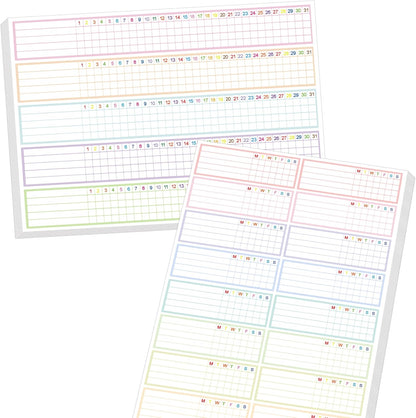 Writable Weekly & Monthly Habit Tracker Stickers,Goals Habits Track Labels for Planners,Scrapbooks,Journa