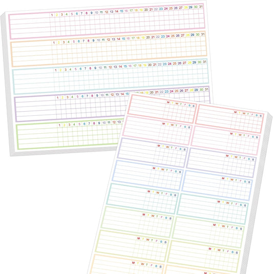 Writable Weekly & Monthly Habit Tracker Stickers,Goals Habits Track Labels for Planners,Scrapbooks,Journa