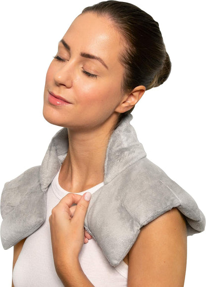 Bed Buddy Microwavable Heating Pad and Cooling Neck Wrap, Comfort Wrap for Neck and Shoulders, Microwavable for Moist Heat Therapy and Freezable for Cooling Therapy, Lavender & Chamomile Aromatherapy