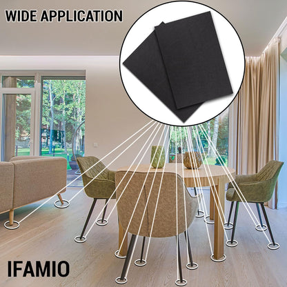 5 Pack Felt Furniture Pads 12"x8" Heavy Duty 1/5" Self Adhesive Felt Sheets Protector Felt Pads for Hardwood Floors Cuttable Furniture Pads for Furniture Feet Bed Chair Couch Table Legs