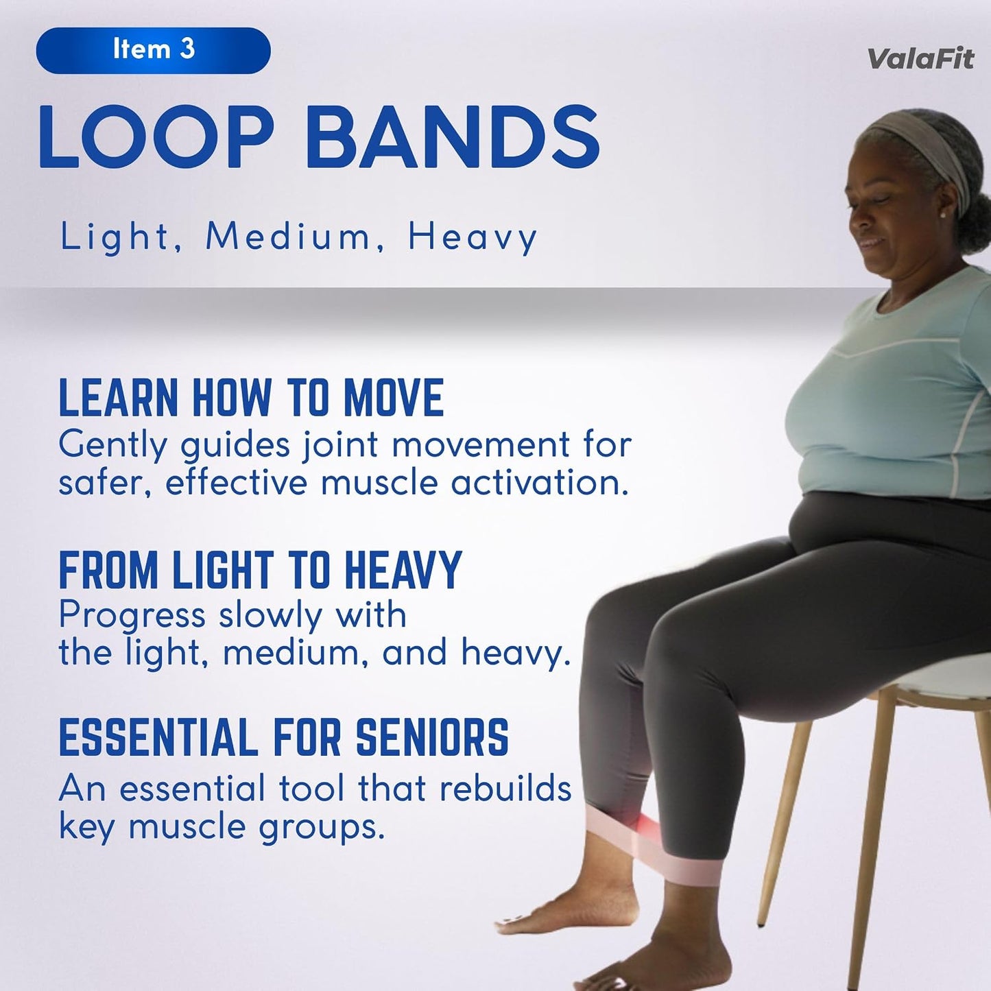 [All-in-One Kit] Chair Yoga for Seniors Over 60 | Cards + Bands + QR Videos | 71 Large Print Durable Cards • 6 Guided Flows • Build Mobility, Balance, Strength & Cardio • Gift for Parents & Grandparents