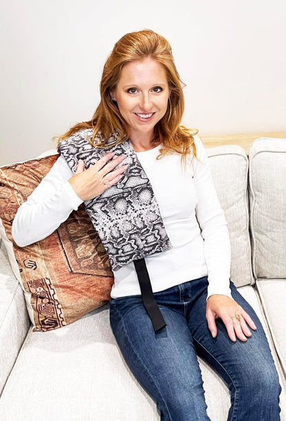 Heating Pad with Removable Pockets. Washable Cover. Microwave Heat Therapy for Back, Neck, Shoulders, Cramps. Pain and Stress Relief. Reusable Heated Wrap Corn Filled. (Ocean)