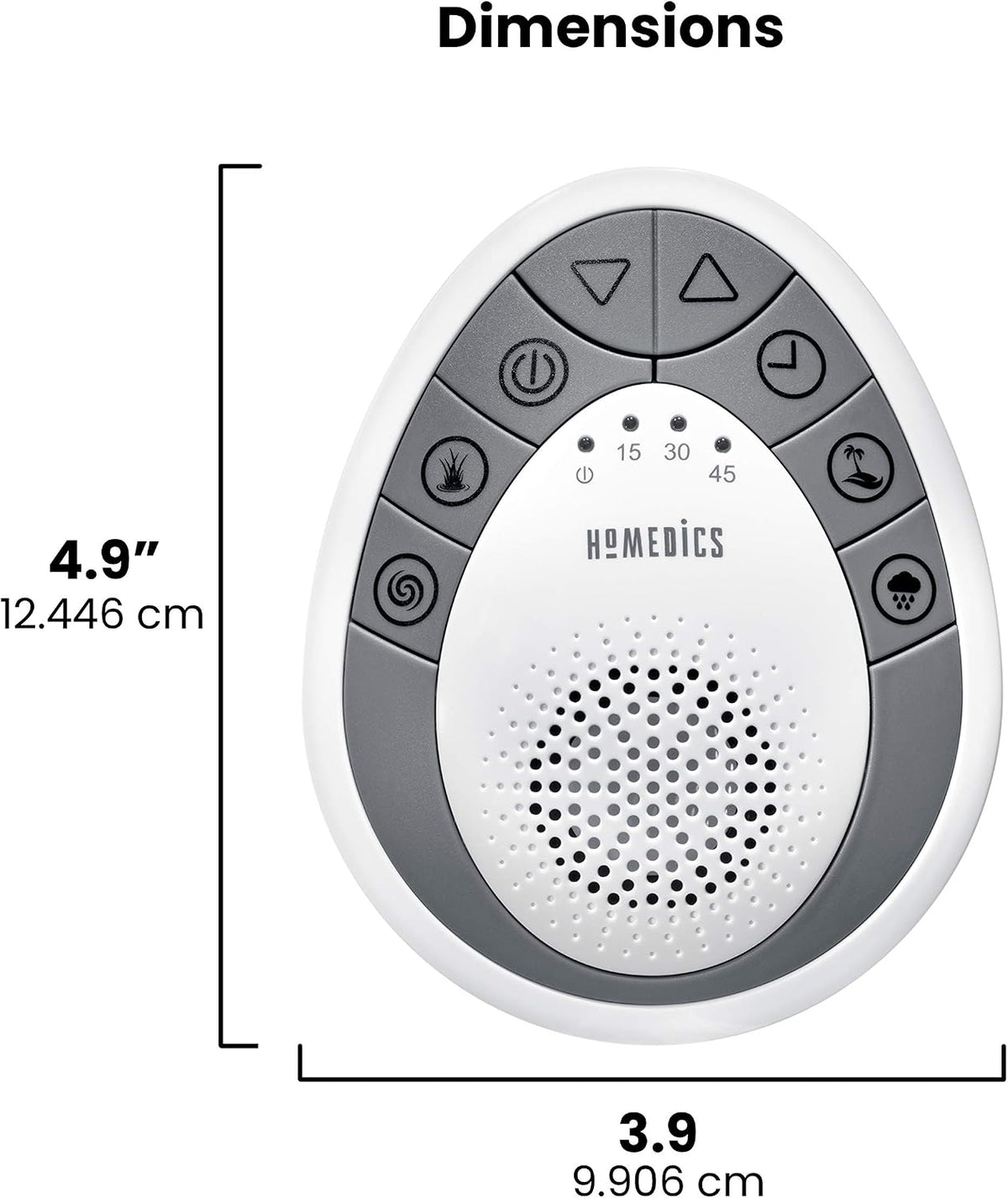 Homedics White Noise Sound Machine, Small Travel Sound Machine