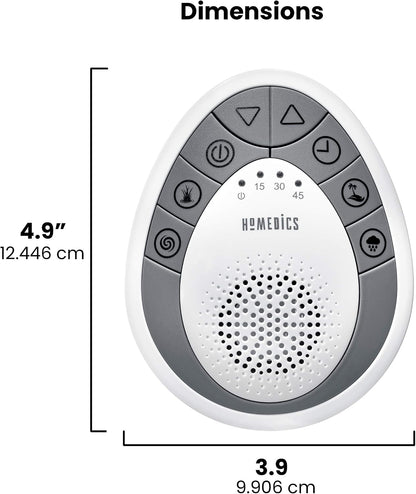 Homedics White Noise Sound Machine, Small Travel Sound Machine