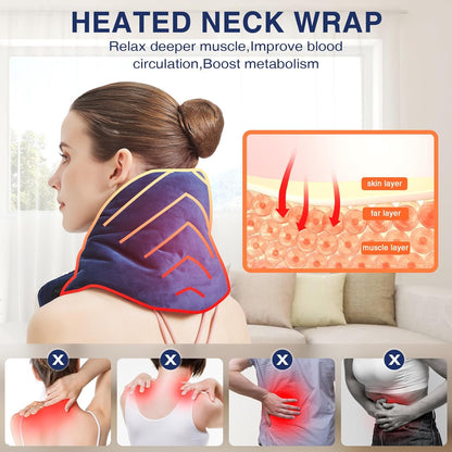 Foot Warmer, Electric Heating Pad for Foot&Ankle Pain Relie Fast Heating | Auto Shut Off Double Sided Heated Feet Warmer with Adjustable Temp for All Day Use to Relieve Achilles Tendonitis(1-Pack)